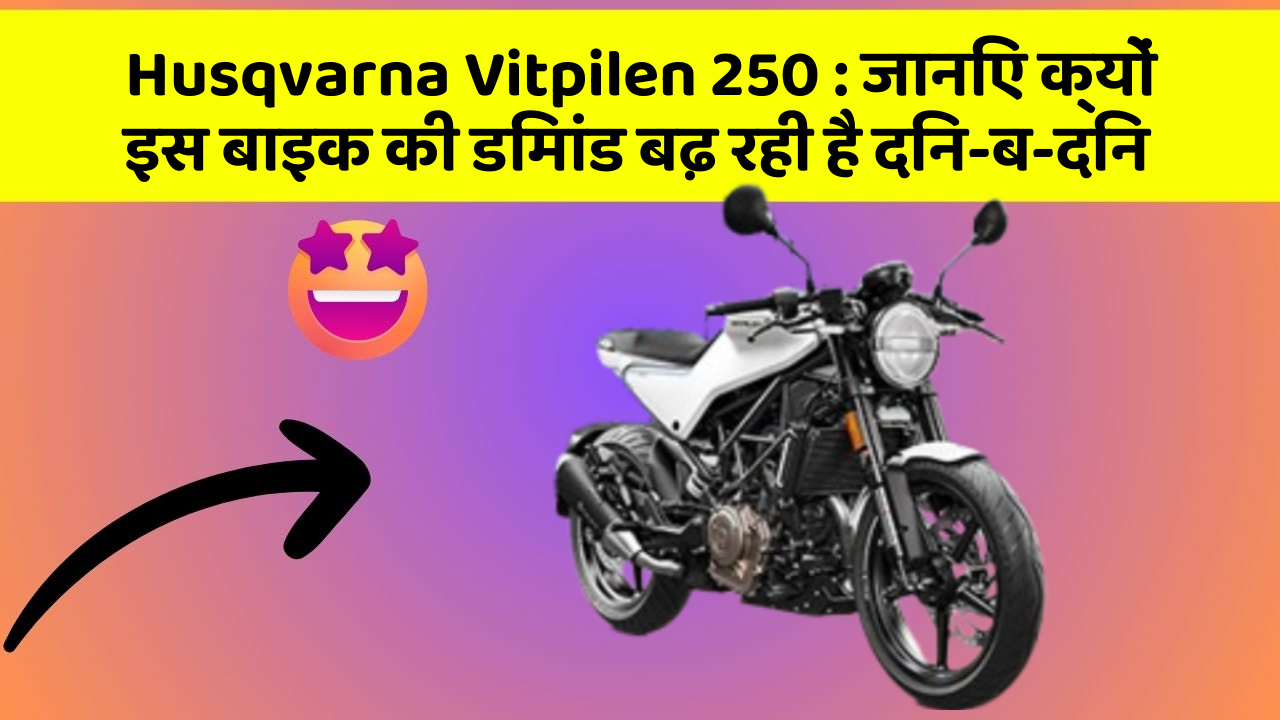Husqvarna Vitpilen 250 : जानिए क्यों इस बाइक की डिमांड बढ़ रही है दिन-ब-दिन